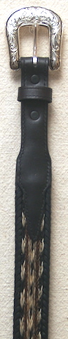 34" Horse Hair Braided Black Belt 34" Horse Hair Braided Black Belt