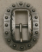 Antique Nickel Oval Berry Buckle