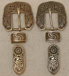 John Mincer 3 Piece Buckle Sets Brass/Bronze