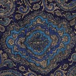 Blue Gold Paisley Bandana Scarf