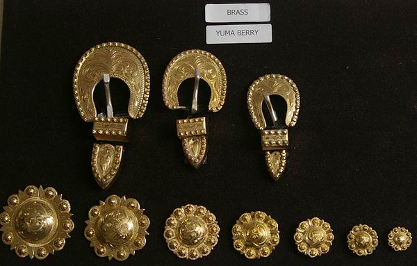 Brass Yuma Berry Buckles and Conchos