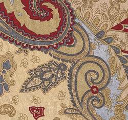 Cowboy Images Gold & Burgundy Paisley