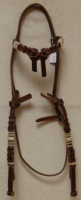 Bosal Hanger with Rawhide knots and rings Bosal Hanger with Rawhide knots and rings