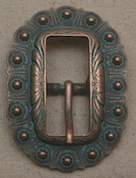 Turquoise Copper Oval Berry Buckle