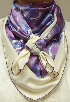 Cowboy Images Combo Purple Deco w/Ivory Silk Scarf Cowboy Images Combo Purple Deco w/Ivory Silk Scarf