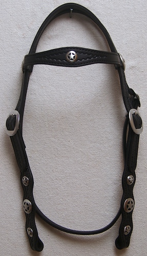 Headstall with Silver Star Conchos Headstall with Silver Star Conchos