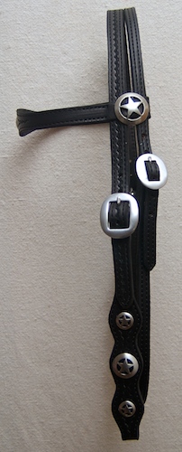 Headstall with Silver Star Conchos Headstall with Silver Star Conchos