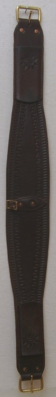 4" oval roper leather back cinch