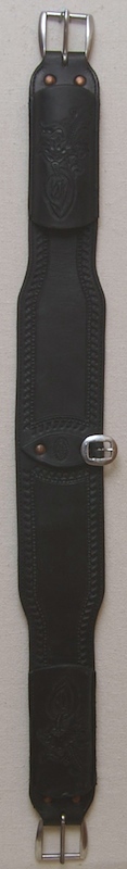 4" square roper leather back strap