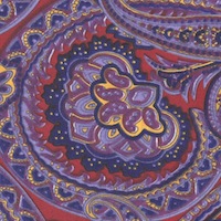 Wyoming Trader Calico Red & Blue Paisley