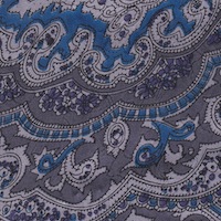 Wyoming Trader Paisley Blue Silver