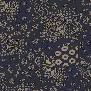 Austin Accents Navy Bandana 100% Silk Scarf