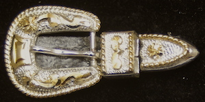 Plated Silver Hat Band Buckle