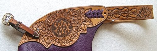 Sunflower Tooled Custom Chinks