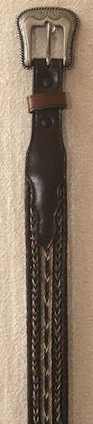 28" Brown Horse Hair Belt