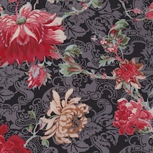 Cowboy Images Jacquard Rose Red on Black Cowboy Images Jacquard Rose Red on Black
