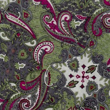 Wyoming Trader Paisley Green Fuchsia