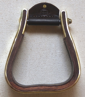 3 1/2" Visalia Brass Slanted Stirrups 3 1/2" Visalia Brass Slanted Stirrups