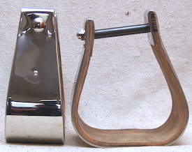 3 1/2" Visalia Brass Slanted Stirrups 3 1/2" Visalia Brass Slanted Stirrups