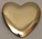 3" Polished Brass Heart