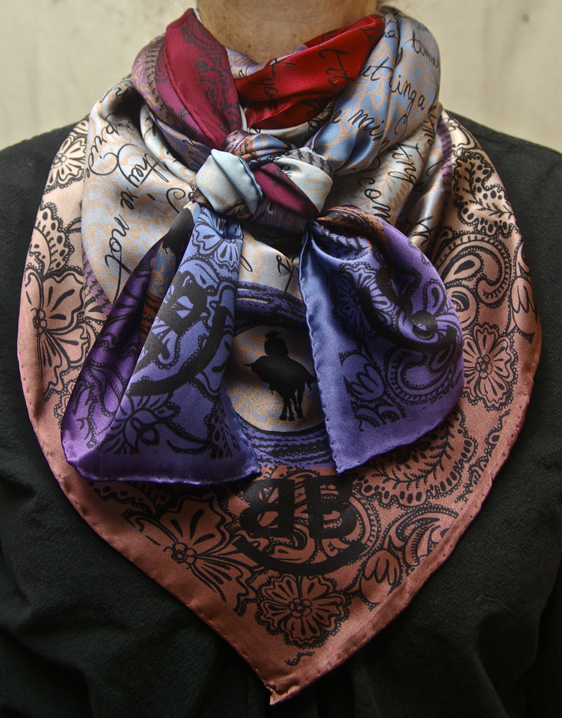 Every Cowboy Needs a Good Houlihan Wild Wild Rags Silk Scarf