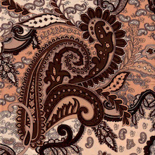 Cowboy Images Brown Paisley