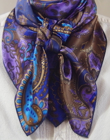 Cowboy Images Blue Brown Paisley