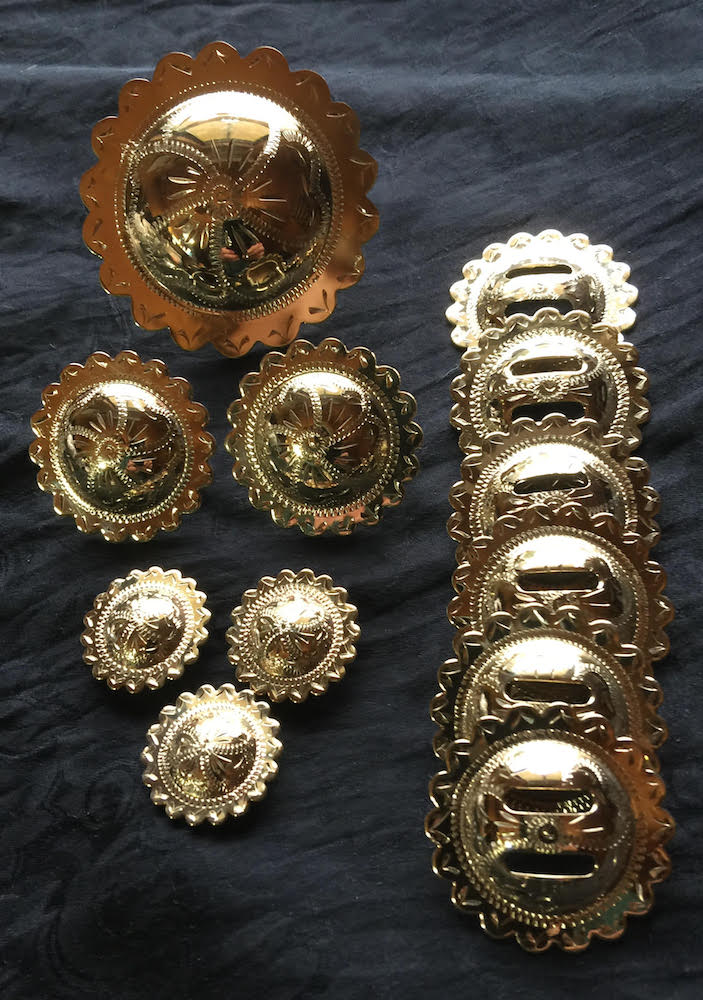 Set of Custom Brass Conchos