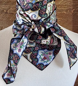 Paisley Flower Black