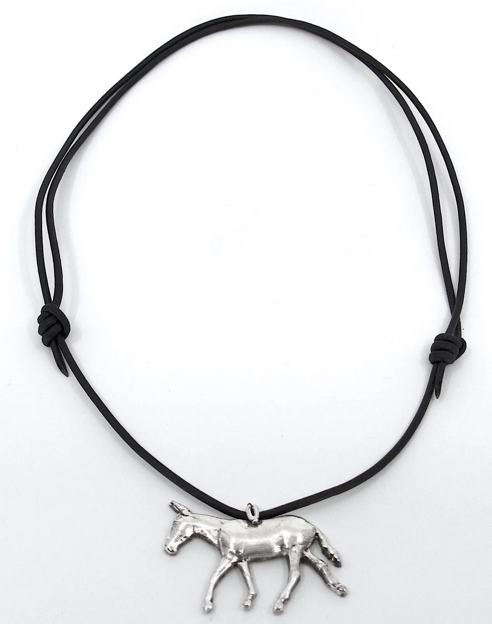 Mule Pendant on leather cord