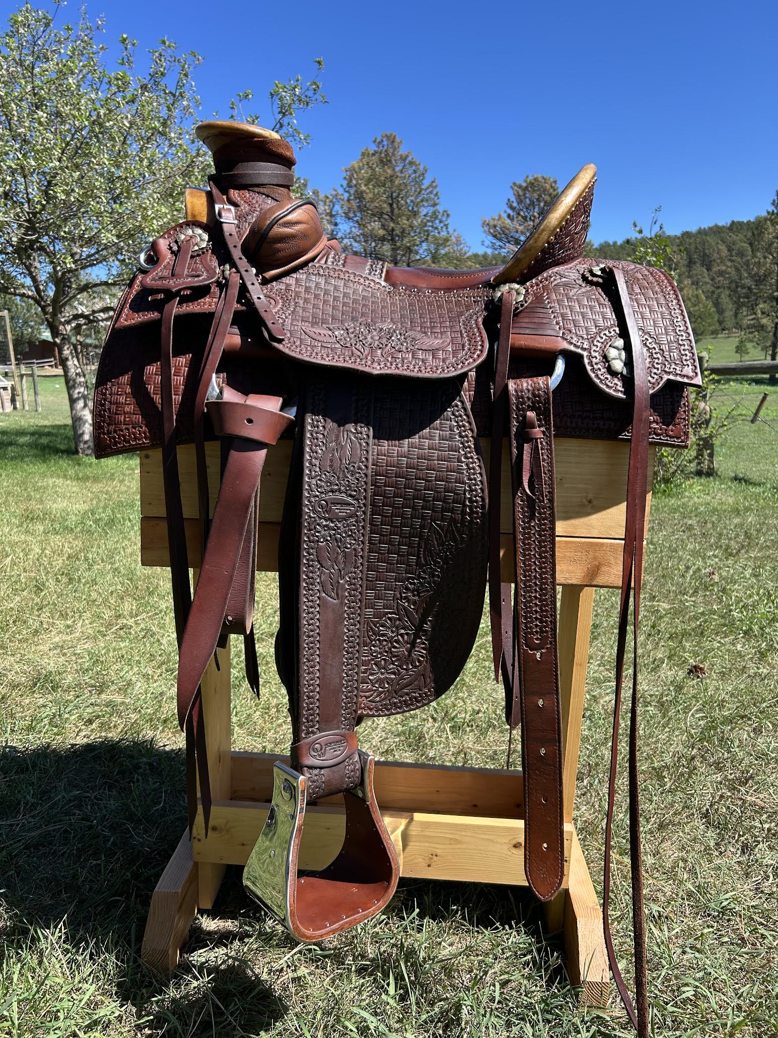 #68 Used Custom Wade Saddle For Sale 2